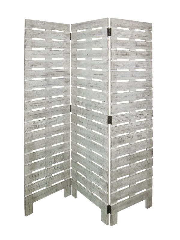 White Wood Garden Screen By Homeroots Fashion - Image 2